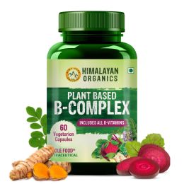 Vlado's Himalayan Organics: Plant Based B-Complex Vitamins B12, B1, B2, B3, B5, B6, B9 and Biotin for Metabolism, Hair and Energy- 60 Veg Capsules
