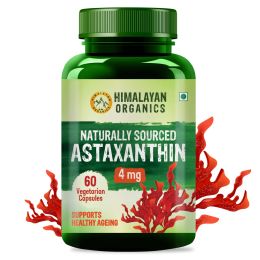 Vlado's Himalayan Organics: Naturally Sourced Astaxanthin 4mg | Antioxidant for Skin, Eye & Energy | 60 Veg Capsules