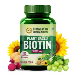 Vlado's Himalayan Organics: Plant Based Biotin 10,000mcg/Serve- 120 Veg Capsules