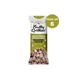Nutty Gritties: California Pistachios Roasted Lightly Salted (Pack of 6 x 35g each) - 210g