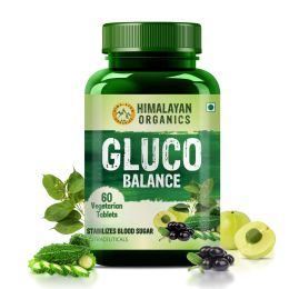 Vlado's Himalayan Organics: Plant Based Gluco Balance Insulin Resistance, Diabetes Control | Jamun, Bittermelon, Amla, Gudmar, Chirayta Extracts | 60 Veg Tablets