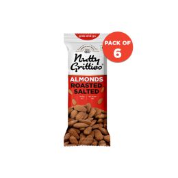 Nutty Gritties: California Almonds Roasted, Lightly Salted (Pack of 6 x 40g Each) - 240g