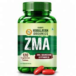 Vlado's Himalayan Organics: ZMA (Zinc, Magnesium Aspartate) Sports Recovery Supplement - 120 Veg Tablets