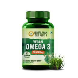 Vlado's Himalayan Organics: Vegan Omega 3 6 9 with DHA (560mg) for Healthy Heart, Joints & Eyes for Men & Women - 60 veg capsules