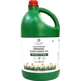 jivika naturals: Cold Pressed Sunflower Oil - 5 Litre