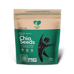 Nourish You: Organic Black Chia Seeds 500G