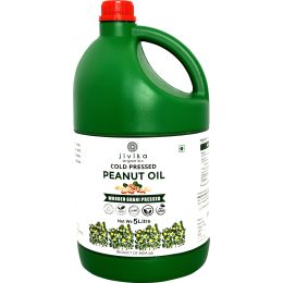 jivika naturals: Cold Pressed Peanut Oil/ Groundnut Oil - 5 Litre