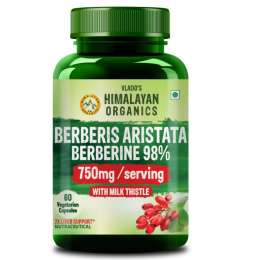 Vlado's Himalayan Organics: Vlado's Himalayan Organics Berberis Berberine 98% with Milk Thistle I Berberine Capsules 750 mg | Berberine Supplements for 2X Liver Support I Berberis Aristata ISupports Liver Health, Antioxidant Protection & Weight Management | Herbal Formula for Detox 