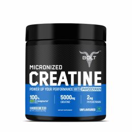 Bolt Nutrition: Micronised Creatine With Creapure Powder From Germany (Unflavoured, 150G)