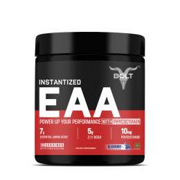 Bolt Nutrition: Nutrition Instantized Essential Amino Acids, BCAA 5000, EAA Supplement for Men & Women (BLUEBERRY BLAST, 300gm)