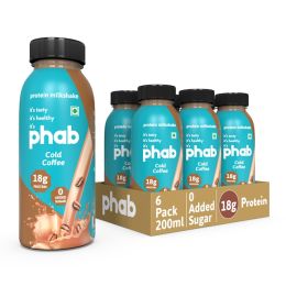 Phab: Protein Milkshake Cold Coffee - Pack of 6 x 200ml