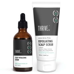 Thriveco: Scalp Kit with Scalp Vitalizing Serum and Scalp Exfoliating Scrub - 100ml + 50ml