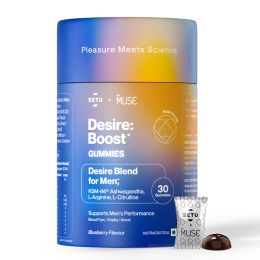 SETU: Desire: Boost Gummies | Desire Blend for Men with KSM-66, Ashwagandha, L-Arginine, and L-Citrulline | Performance Booster For Men (30 Gummies)