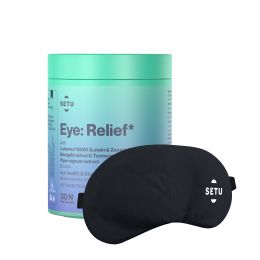 SETU: Eye: Relief - 30 Capsule (Pack of 1) | Eye Vitamin Formula w/20mg Lutein, 4mg Zeaxanthin, Curcumin & Vitamin D3 for Blue Light Defense, Max Absorption