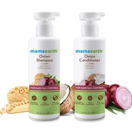 Mamaearth: Combo of Onion Hair Fall Shampoo -  250ml & Onion Conditioner -  250ml