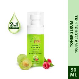 La Pink: Vitamin C White Haldi Face Toner Serum for Glowing Radiant Skin | 100% Microplastic Free Formula | Suitable for All Skin Types | 50ml