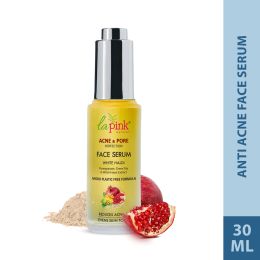 La Pink: Acne & Pore Perfection Face Serum with White Haldi for Acne Reduction & Even Skin Tone | 100% Microplastic Free Formula | Suitable for All Skin Types | 30ml