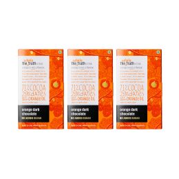 The Whole Truth: Orange Dark Chocolate - (Pack of 3) - No Added Sugar - Sweetened Only with dates - 71% Cocoa - 29% Dates with a dash of Orange Oil