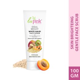 La Pink: Ideal Bright Face Scrub | 100% Microplastic Free Formula | For Glass like Brightened skin, Evens Skin Tone for All Skin Types | 100g