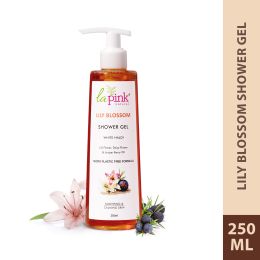 La Pink: Lily Blossom Shower Gel with White Haldi for Soothing and Calming Skin | 100% Microplastic Free Formulation | Suitable for All Skin Types | 250 ML