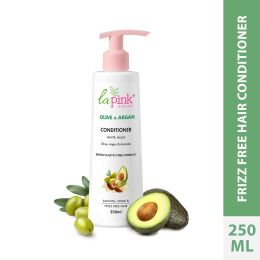 La Pink: Olive & Argan Conditioner for Smooth and Frizz-Free Hair | 100% Microplastic Free Formula | Suitable for All Hair Types | 250ml