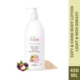 La Pink: Young Forever Soft & Shine Body Lotion with 100% Microplastic Free Formula , Non Greasy Moisturiser For All Skin Types | 450ml