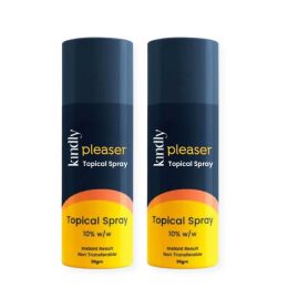 Kindly Health: Pleaser Topical Spray | Non-Transferrable Spray For Men | 40 gm | Pack of 2
