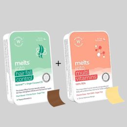 Wellbeing Nutrition: Combo of Melts Hair Fall Control & Multivitamin Melts - (30 Oral Strips each)