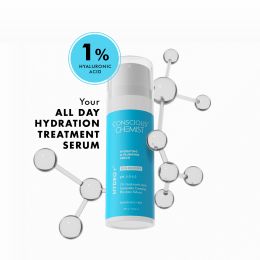 Conscious Chemist: 1% Hyaluronic Acid Serum for Dry Skin with Ceramides & Plankton extract Treats Dull & Dehydrated Skin - 30ml