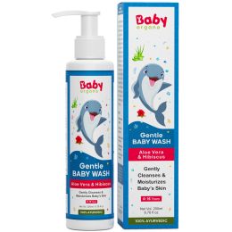 BabyOrgano: Baby Body Wash 200ml for Kids with Aloe Vera, Gotukola & Neem, Cleanse Moisturize Head to Toe