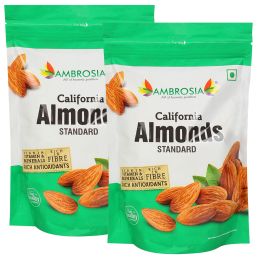 Ambrosia: California Whole Almonds - Pack of 2 (500gm each)