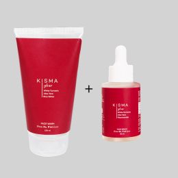 KISMA: Combo of Glow White Turmeric Face Wash - 150ml & Glow Face Serum - 30ml