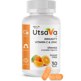 Nector: Vitamin C Orange Chewable Tablets, Immunity Antioxidant & Skincare | 30 Tablets