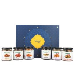 Fabeato: Premium Special Variety of 6 Flavoured Nuts Mixed Dry Fruits Gift Box