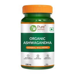 Pure Nutrition: Organic Ashwagandha supplement | 120 Tablets