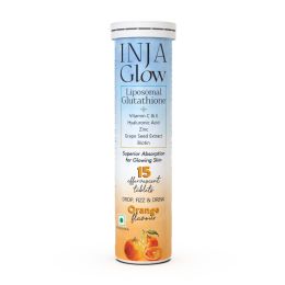 INJA Wellness: Glow Liposomal Glutathione-4x Effective-Enhances Skin Glow,Reduces Dark Spots,Anti-Aging-Orange
