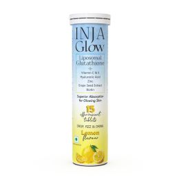 INJA Wellness: Glow Liposomal Glutathione-4x Effective-Enhances Skin Glow, Reduces Dark Spots,Anti-Aging-Lemon