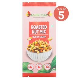 Ambrosia:  Mixed Roasted Nuts Almonds, Cashew & Pistachios Mini Packs 40g | Pack of 5
