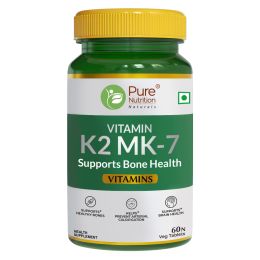 Pure Nutrition: Vitamin K2 MK-7 Supplement For Bone Health | 60 Veg Tablets