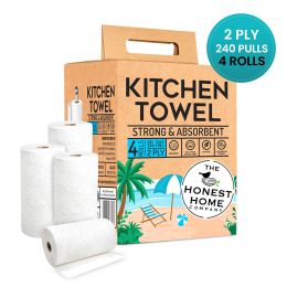 The Honest Home Company: Kitchen Towel Rolls | Pack of 4 Rolls (2 PLY)