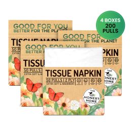 The Honest Home Company: Tissue Paper Napkin Towels | 200 Napkins (4 Boxes)