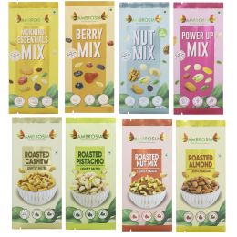 Ambrosia: Trail Mix Mini Packs 40g - Sampler Pack | Pack of 8 | each item 40g