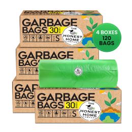 The Honest Home Company: Biodegradable Garbage Bags Small Size | 120 Bags (Pack of 4)