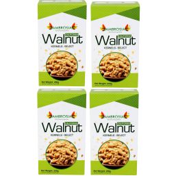 Ambrosia: Premium California Walnut Kernels Selected (Pack of 4 - 250g each)