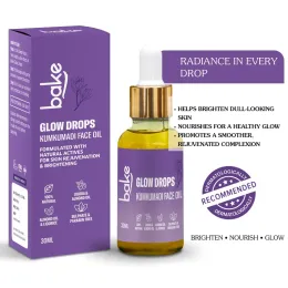 Bake Cosmetics: Kumkumadi Face Oil for Anti-Aging, Glowing & Brightening Skin, Pigmentation & Dark Circle Treatment  30ml