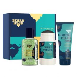 Beardhood: Charcoal Facial Starter Kit For Men