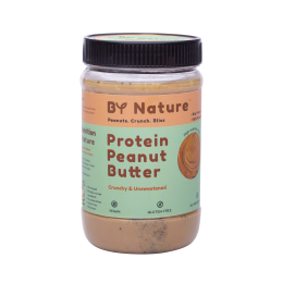 By Nature: Crunchy & Unsweetened Protien Peanut Butter (with Chia) - 700gm