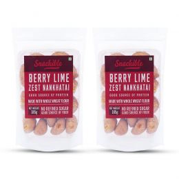 Snackible: Berry Lime Zest Nankhatai (Pack of 2) - 370gm