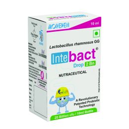 Dr. Morepen: INTEBACT PROBIOTIC DROPS 2BN CFU | Supplement for Gut Health - 10 ml