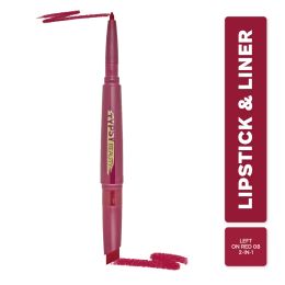 Typsy Beauty: Twist & Pout Lipstick & Lip Liner- Left On Red